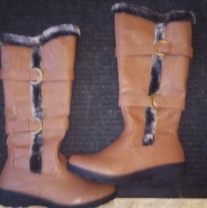 Source Unknown Brown Over the Knee Boots